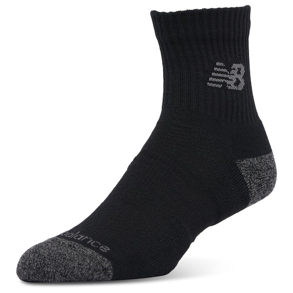 New Balance Active Cushion 6PK Quarter Sock - Sea Salt/Heather Grey/Black - Image 3
