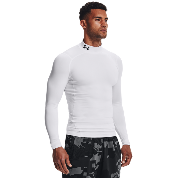 Under Armour CG Armour Comp Mock - Men's - White/Black - Image 4