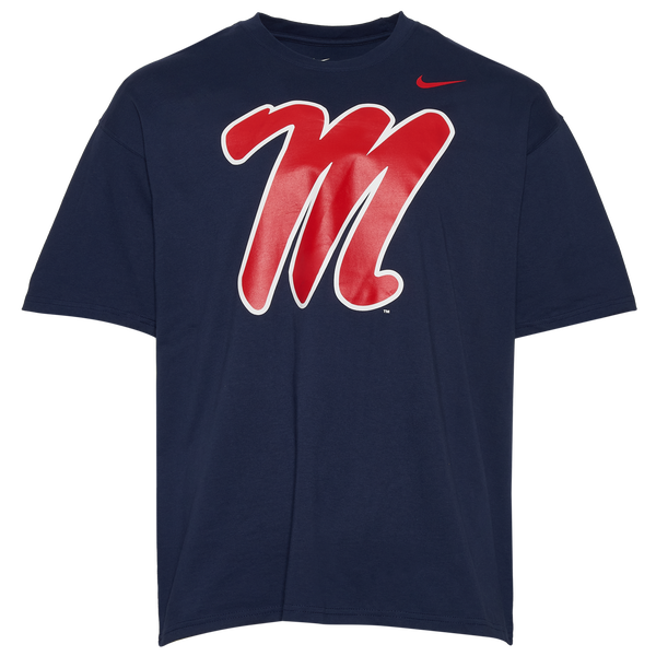 Nike Ole Miss Primary Short-Sleeve T-Shirt - Men's - Navy