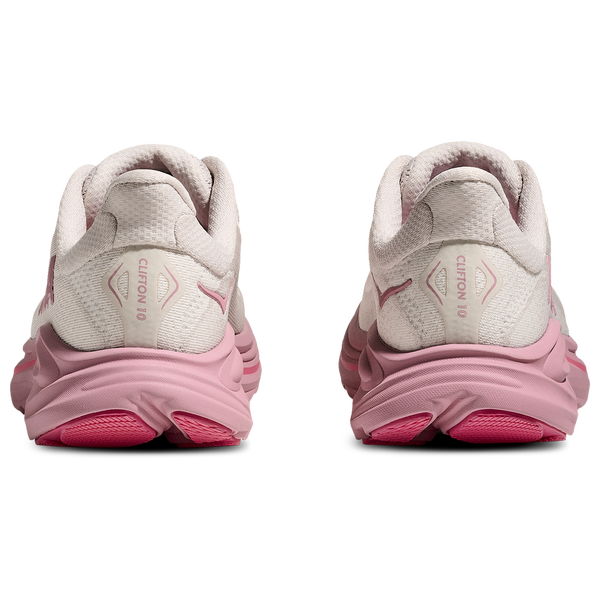 HOKA Clifton 10 - Girls' Grade School - Rose Cream/Dried Rose - Image 3