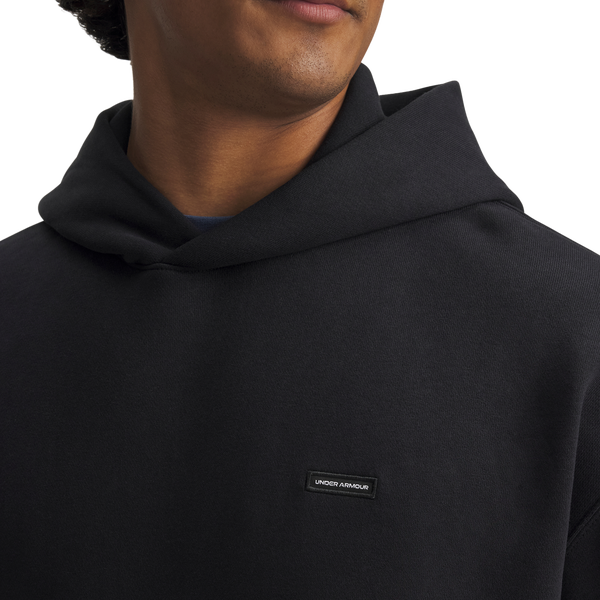 Under Armour Icon Heavy Rib Hoodie - Men's - Black/White - Image 3