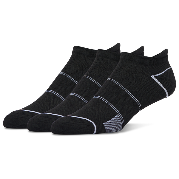 CSG Run Tab No Show Tech Socks 3 Pack - Men's - Black - Image 2