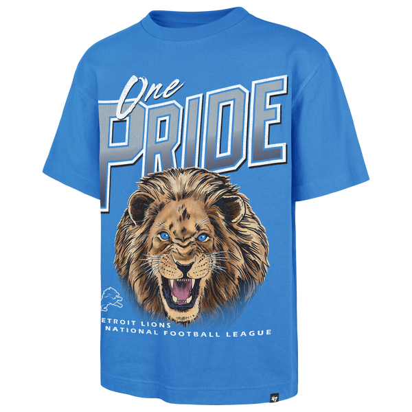 47 Brand NFL Detroit Lions Wild S/S T-Shirt - Men's - Blue Raz