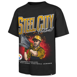 47 Brand NFL Pittsburgh Steelers Wild S/S T-Shirt - Men's - Black