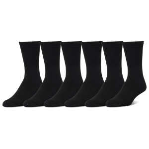 CSG Crew Socks 6 Pack - Adult - Black