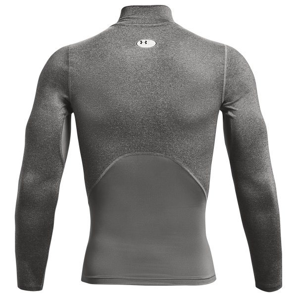 Under Armour HG Armour Comp Mock Long Sleeve - Men's - Carbon Heather/Black - Image 4