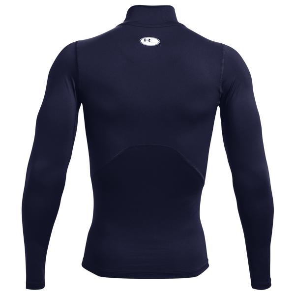 Under Armour HG Armour Comp Mock Long Sleeve - Men's - Midnight Navy/White - Image 4