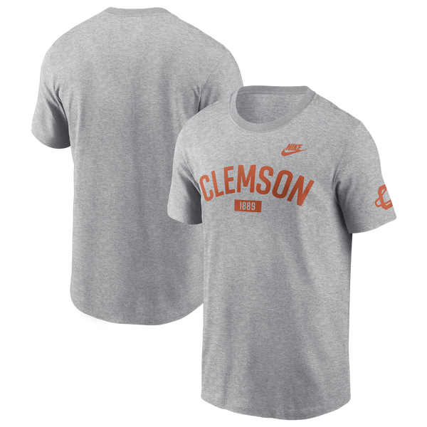 Nike Clemson Arch Short-Sleeve T-Shirt - Men's - Gray