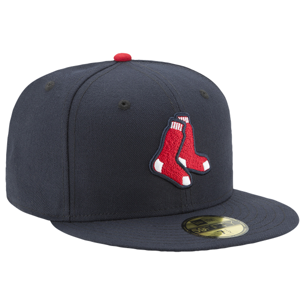 New Era Red Sox 59Fifty Authentic Cap - Adult - Red/Navy - Image 3