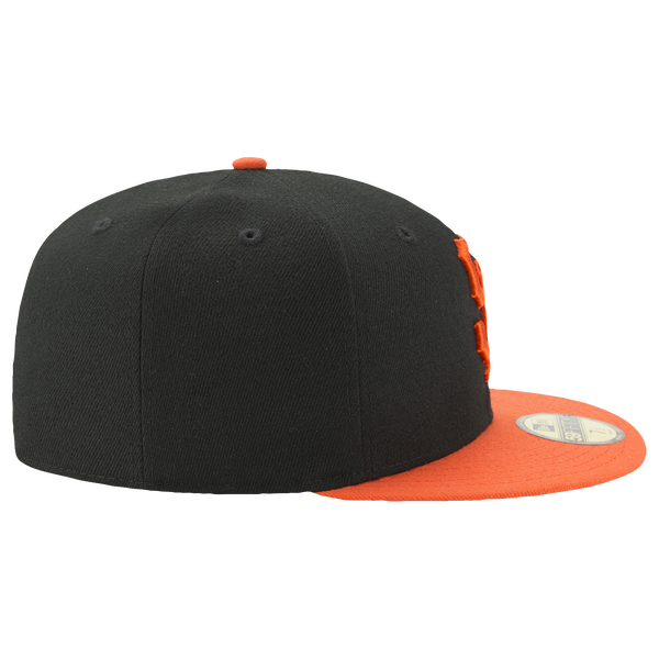 New Era Giants 59Fifty Authentic Cap - Adult - White/Black/Orange - Image 4