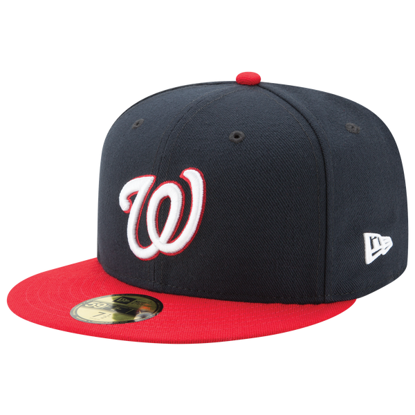 New Era Nationals 59Fifty Authentic Cap - Adult - Navy/Red