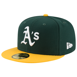 New Era Athletics 59Fifty Authentic Cap - Adult - Green/Yellow