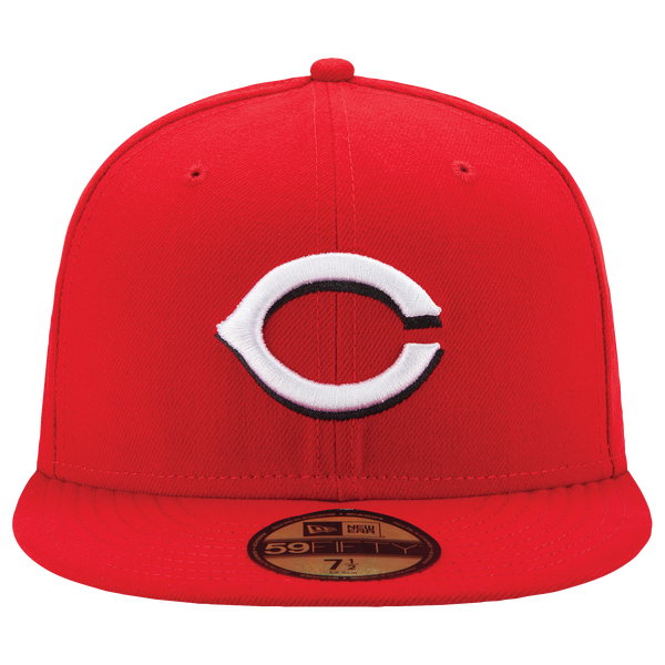 New Era Reds 59Fifty Authentic Cap - Adult - Red/Red