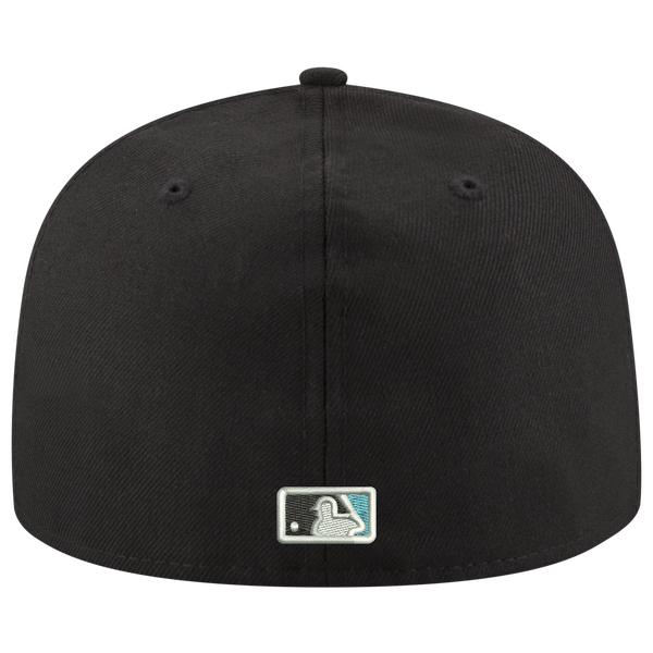 New Era Marlins 59Fifty Authentic Cap - Adult - Black/Carolina/Pink - Image 5