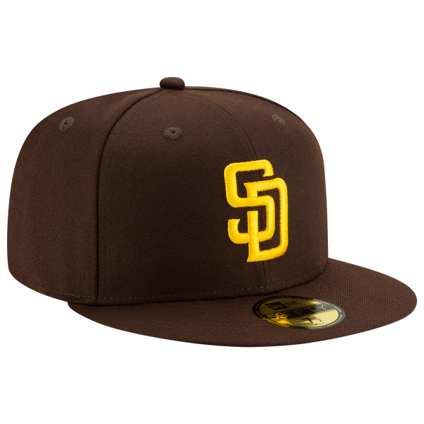 New Era Padres 59Fifty Authentic Cap - Adult - Gold/Brown - Image 4