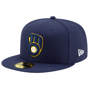 New Era Brewers 59Fifty Authentic Cap - Adult - Royal/Yellow