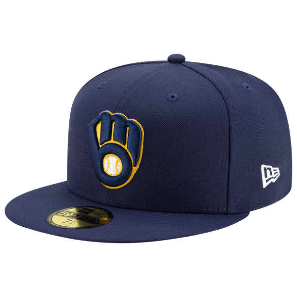 New Era Brewers 59Fifty Authentic Cap - Adult - Royal/Yellow