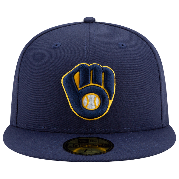 New Era Brewers 59Fifty Authentic Cap - Adult - Royal/Yellow - Image 3
