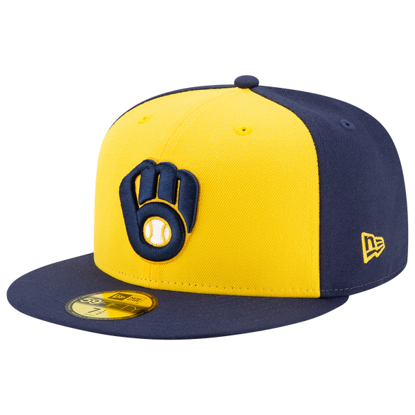 New Era Brewers 59Fifty Authentic Cap - Adult - Royal/Gold
