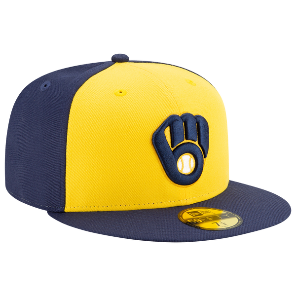 New Era Brewers 59Fifty Authentic Cap - Adult - Royal/Gold - Image 4