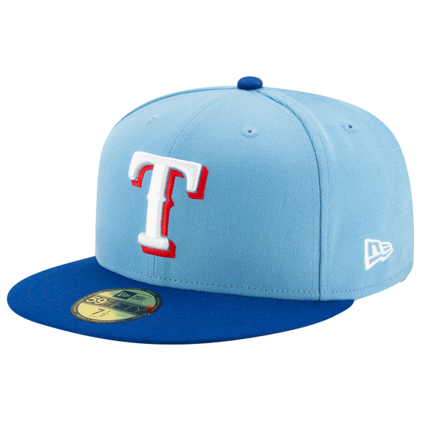 New Era Rangers 59Fifty Authentic Cap - Adult - Baby Blue/Royal/White
