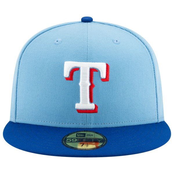 New Era Rangers 59Fifty Authentic Cap - Adult - Baby Blue/Royal/White - Image 3