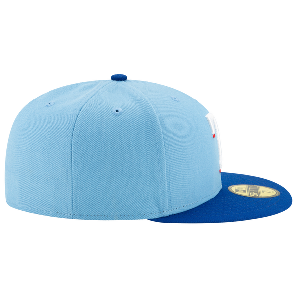New Era Rangers 59Fifty Authentic Cap - Adult - Baby Blue/Royal/White - Image 5