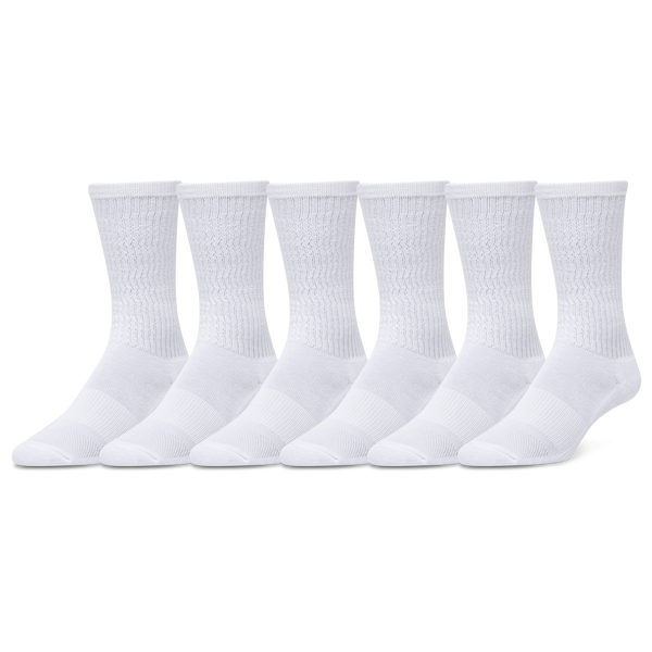 CSG Crew Socks 6 Pack - Adult - White