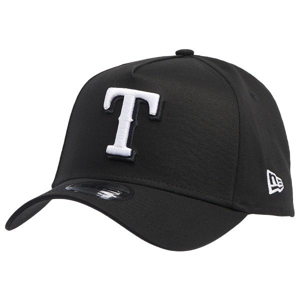 New Era Rangers A Frame Adjustable Cap - Men's - Black/White