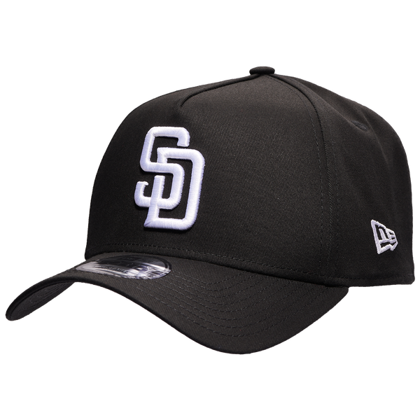 New Era Padres 9FORTY A-Frame Hat - Adult - White/Black