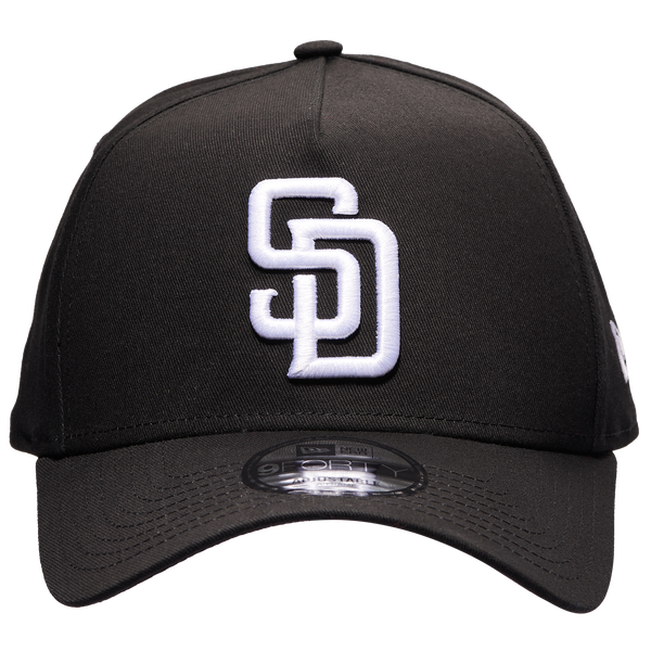 New Era Padres 9FORTY A-Frame Hat - Adult - White/Black - Image 2