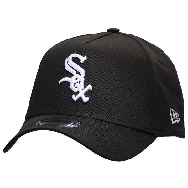 New Era White Sox 9FORTY A-Frame Hat - Adult - Black/White