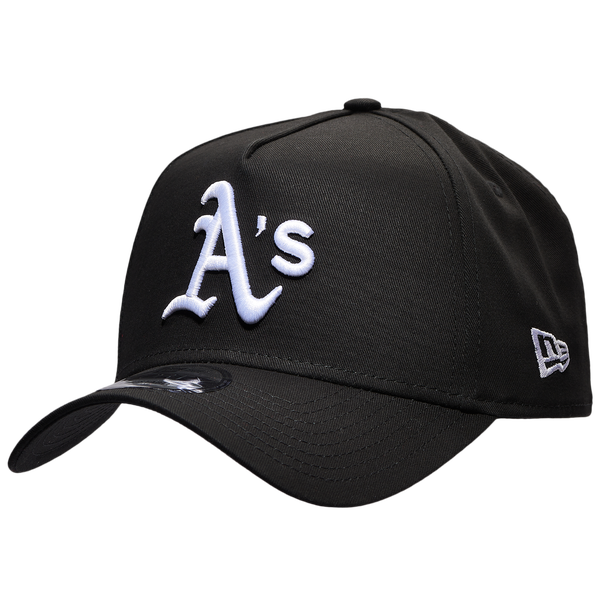 New Era Athletics 9FORTY A-Frame Hat - Adult - Black/White
