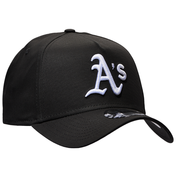 New Era Athletics 9FORTY A-Frame Hat - Adult - Black/White - Image 3