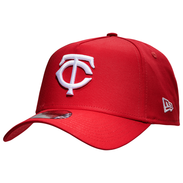 New Era Twins A Frame Adjustable Cap - Men's - White/Red