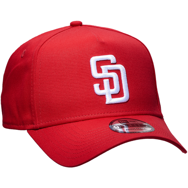 New Era Padres 9FORTY A-Frame Hat - Adult - White/Red - Image 3