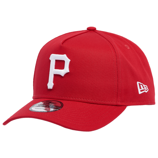 New Era Pirates A Frame Adjustable Cap - Men's - Red/Red - Image 2