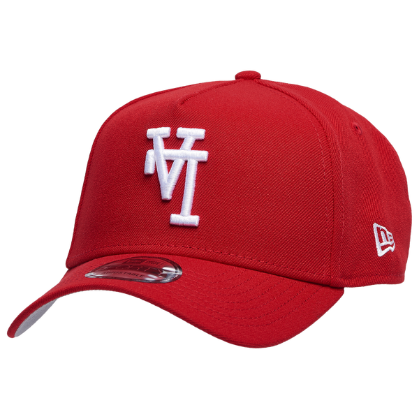 New Era Dodgers A Frame Upside LA Adjustable Cap - Men's - White/Red