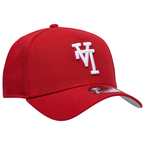 New Era Dodgers A Frame Upside LA Adjustable Cap - Men's - White/Red - Image 3