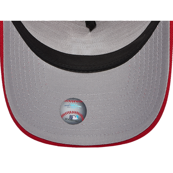 New Era Dodgers A Frame Upside LA Adjustable Cap - Men's - White/Red - Image 5