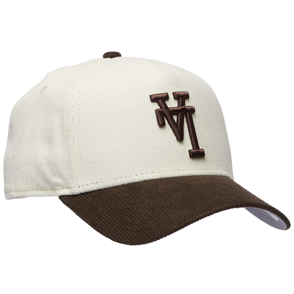 New Era Dodgers 9Forty A-Frame 2Tone Corduroy Upside - Adult - Brown/White/Brown - Image 3