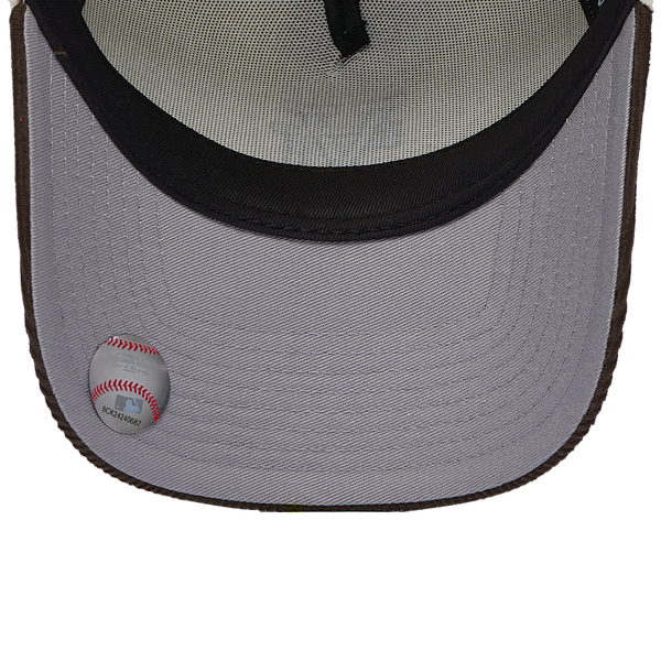 New Era Dodgers 9Forty A-Frame 2Tone Corduroy Upside - Adult - Brown/White/Brown - Image 5