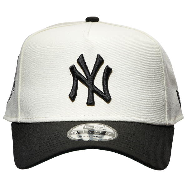 New Era Yankees A Frame 2T Adjustable Cap - Men's - White/Black - Image 2