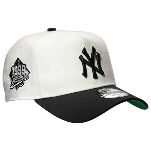 New Era Yankees A Frame 2T Adjustable Cap - Men's - White/Black - Image 3