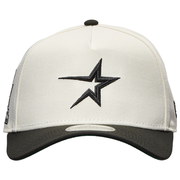 New Era Astros A Frame 2T Adjustable Cap - Men's - White/Black - Image 2