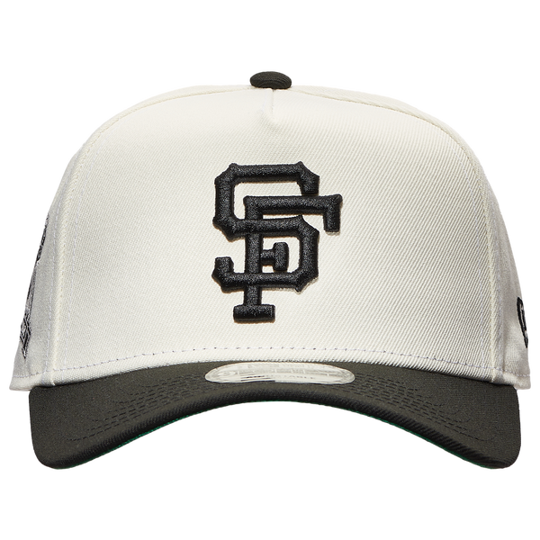 New Era Giants A Frame 2T Adjustable Cap - Men's - White/Black - Image 2