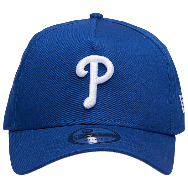 New Era Phillies A Frame Adjustable Cap - Men's - White/Royal - Image 2
