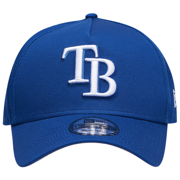 New Era Rays A Frame Adjustable Cap - Men's - White/Royal - Image 2