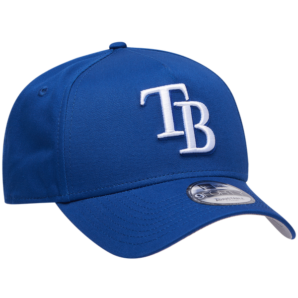 New Era Rays A Frame Adjustable Cap - Men's - White/Royal - Image 3