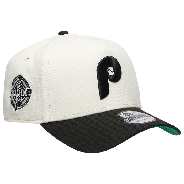 New Era Phillies 9FORTY A-Frame Cap - Adult - Black/White - Image 3